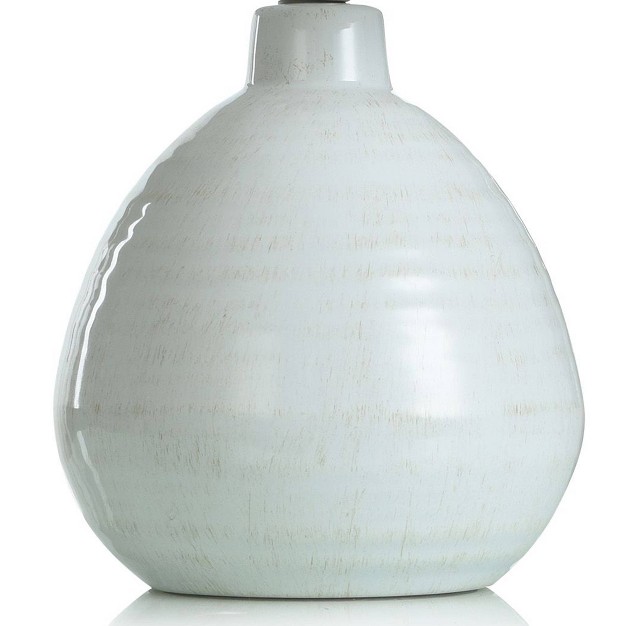 Ceramic Table Lamp White Glaze Stylecraft