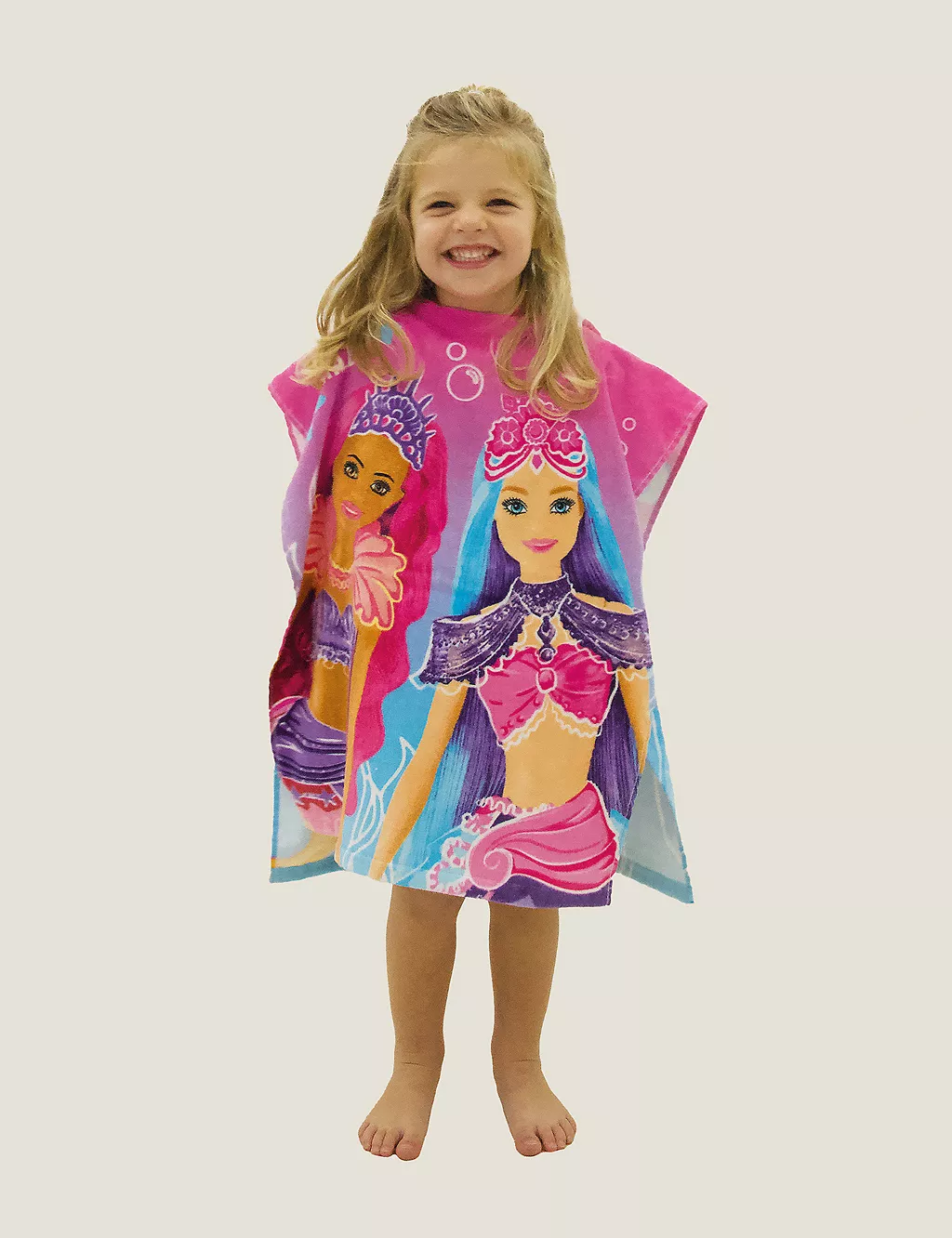 Pure Cotton Barbie™ Kids' Hooded Towel