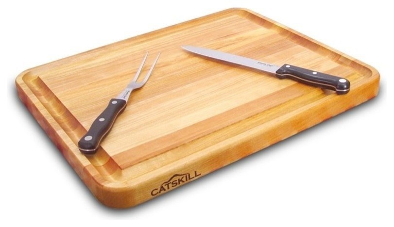 Catskill Craftsmen Pro Series Reversible Wood Cutting Board in Birch   Modern   Cutting Boards   by Bellacor  Houzz