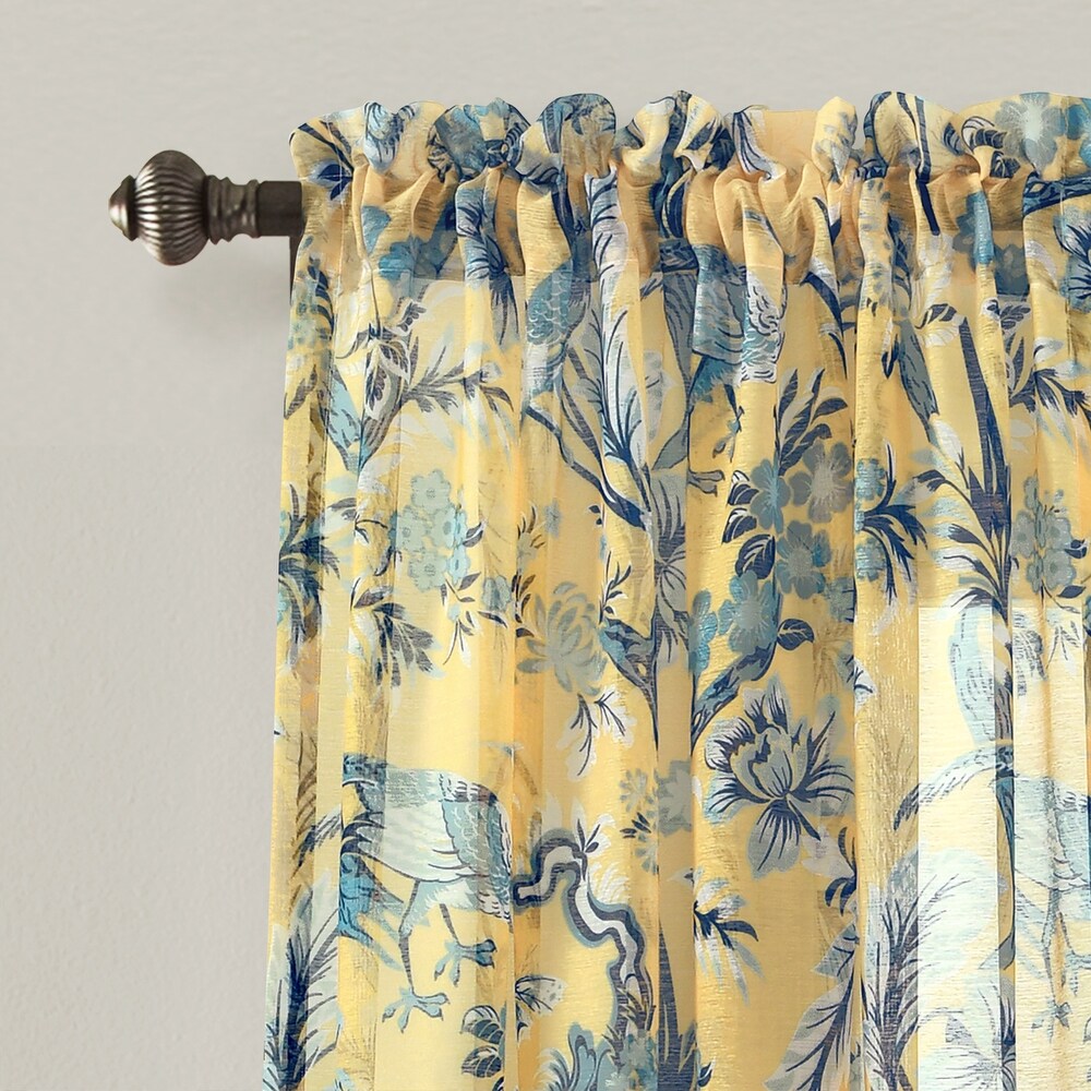 Lush Decor Dolores Sheer Window Curtain Panel Pair   84\