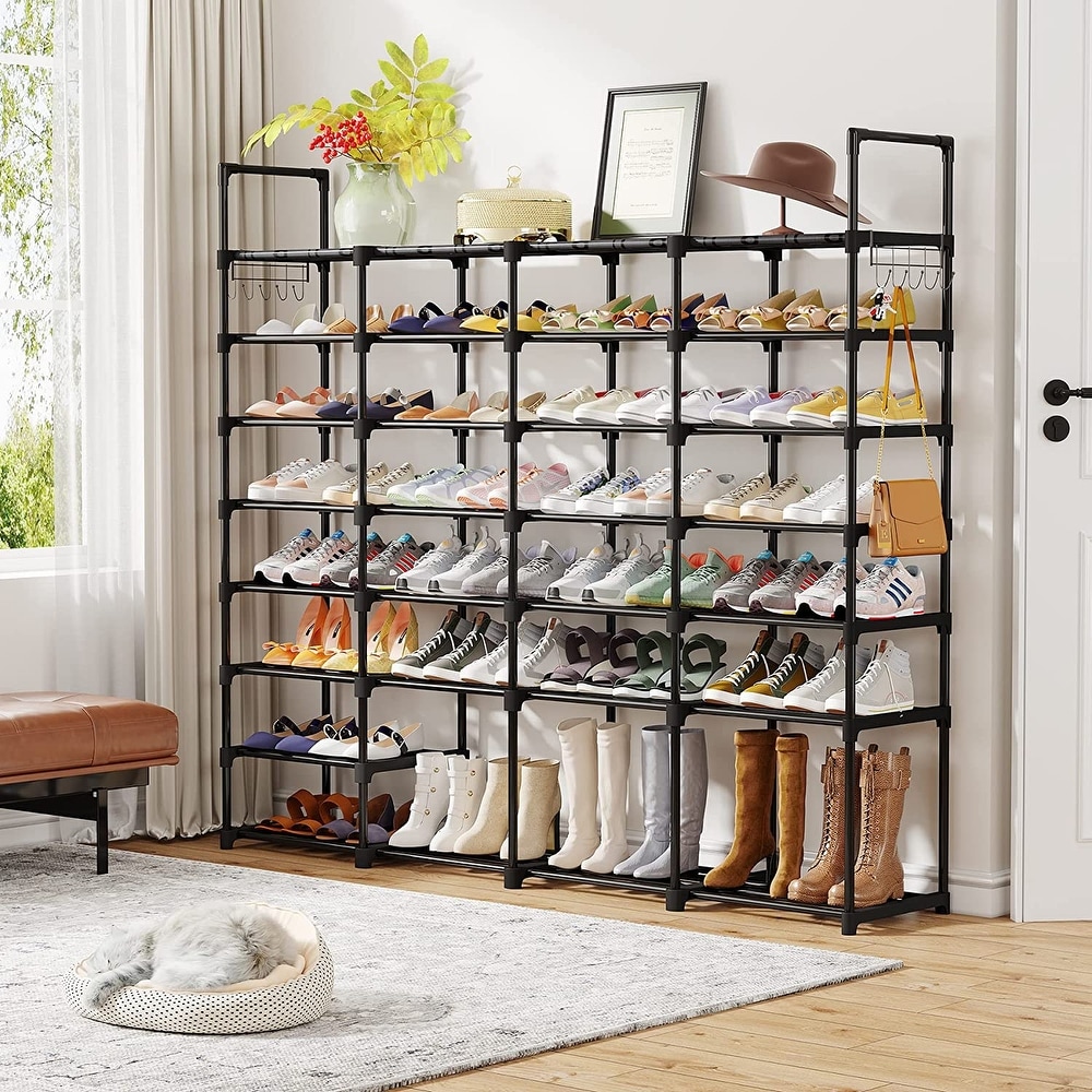 Large Shoe Rack Organizer   Tiered Storage Shoe Stand Tower for Sneakers  Heels  Flats  and Accessories by Lee Furniture