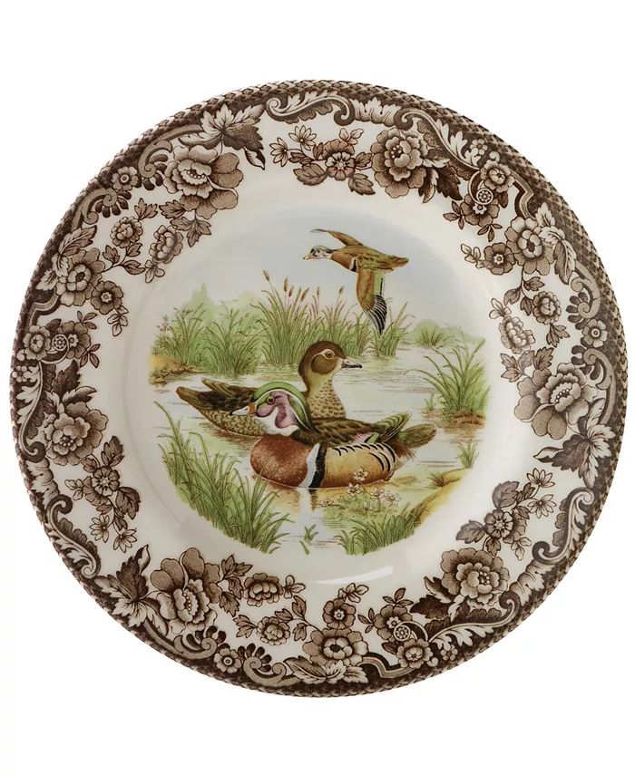 Spode Woodland Bird Canapandeacute; Plates Set of 4