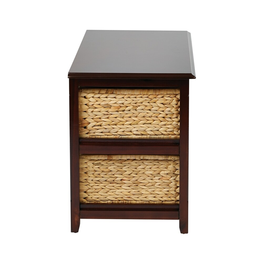 Seabrook Two Tier Storage Unit and Natural Baskets