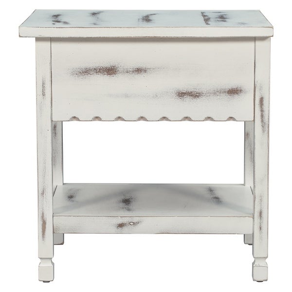 Classical End Table with Open Styled Shelf