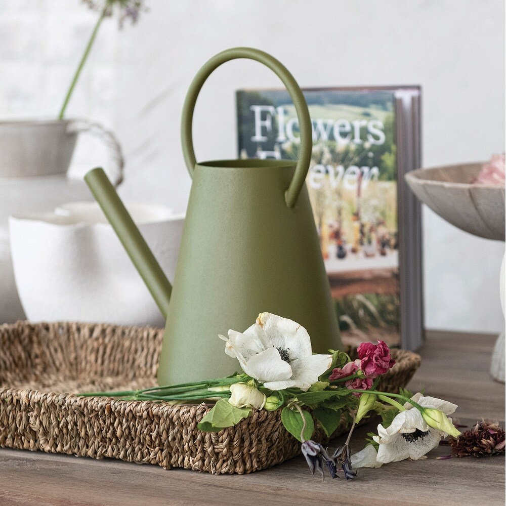 Textured Metal Garden Watering Can   10.3\