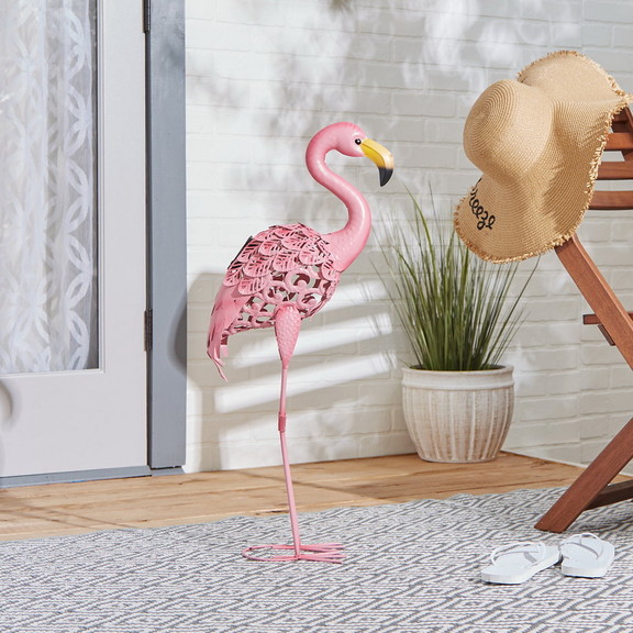 Accent Plus 10018932 Standing Tall Solar Flamingo ...