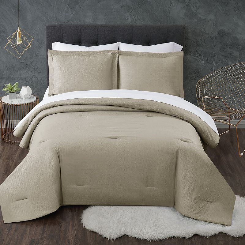 Truly Calm Antimicrobial Khaki Twin XL 5-Piece Bed in a Bag Set