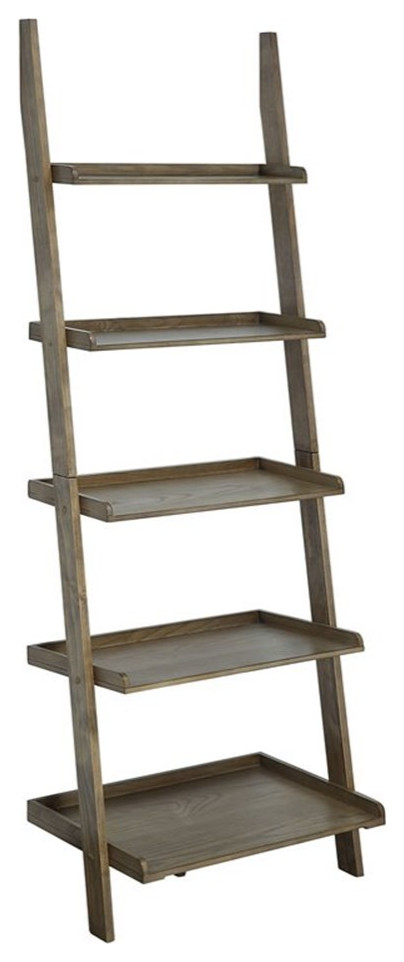 American Heritage Bookshelf Ladder in Sea Foam Green Wood Finish   Transitional   Bookcases   by Homesquare  Houzz