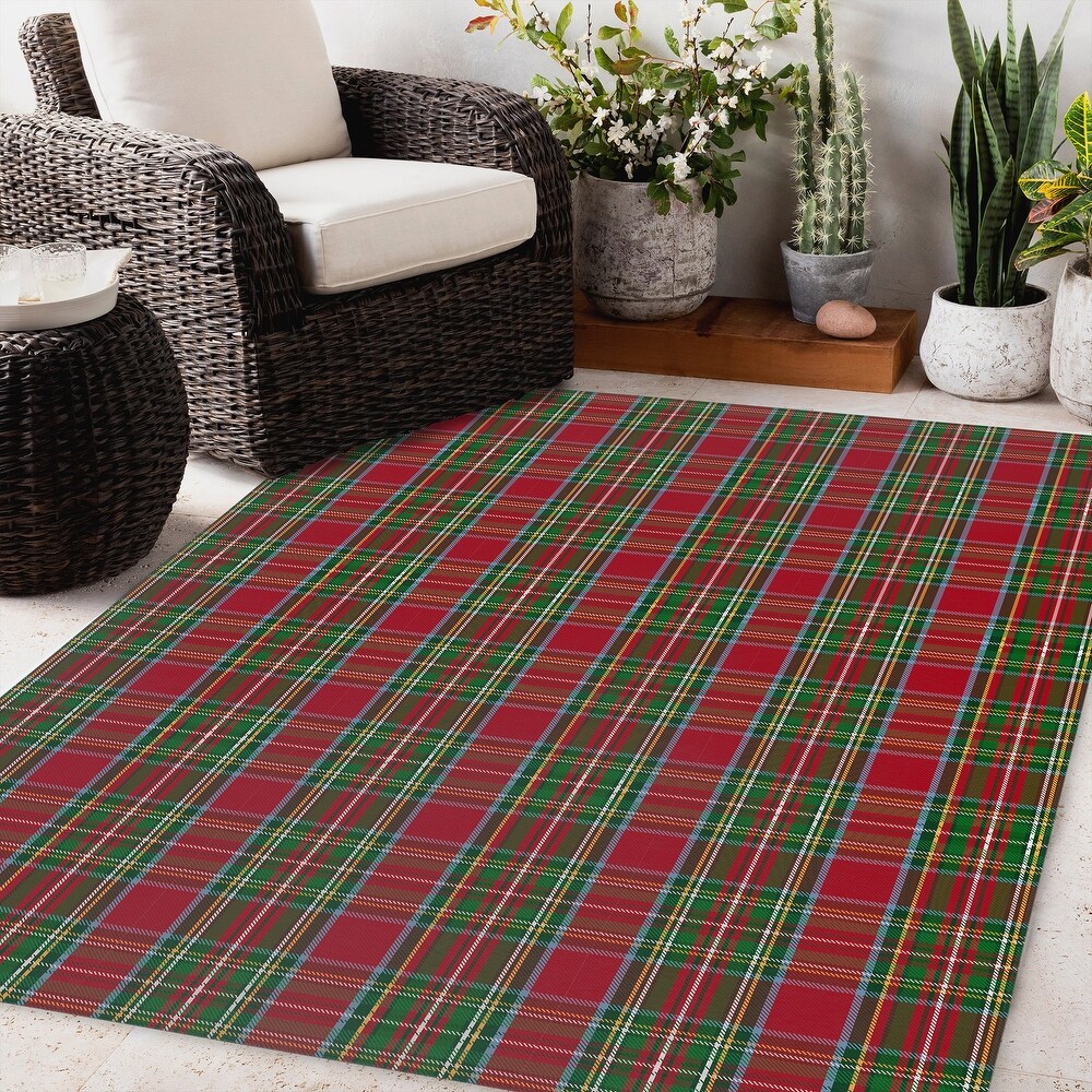 TARTAN CHRISTMAS Outdoor Rug By Terri Ellis