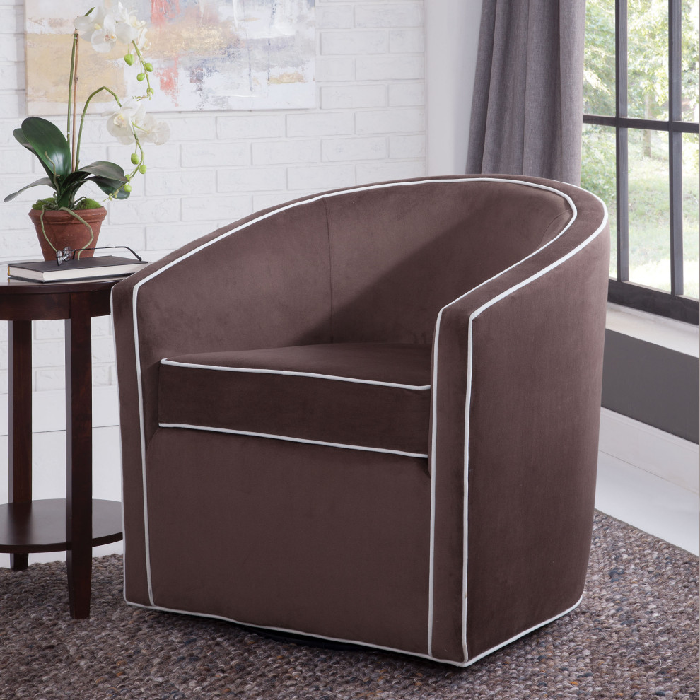 Keely Swivel Chair   Contemporary   Armchairs And Accent Chairs   by Comfort Pointe  Houzz