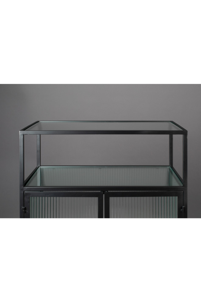 Black Framed Glass Cabinet  Dutchbone Boli   Transitional   Accent Chests And Cabinets   by Oroa   Distinctive Furniture  Houzz