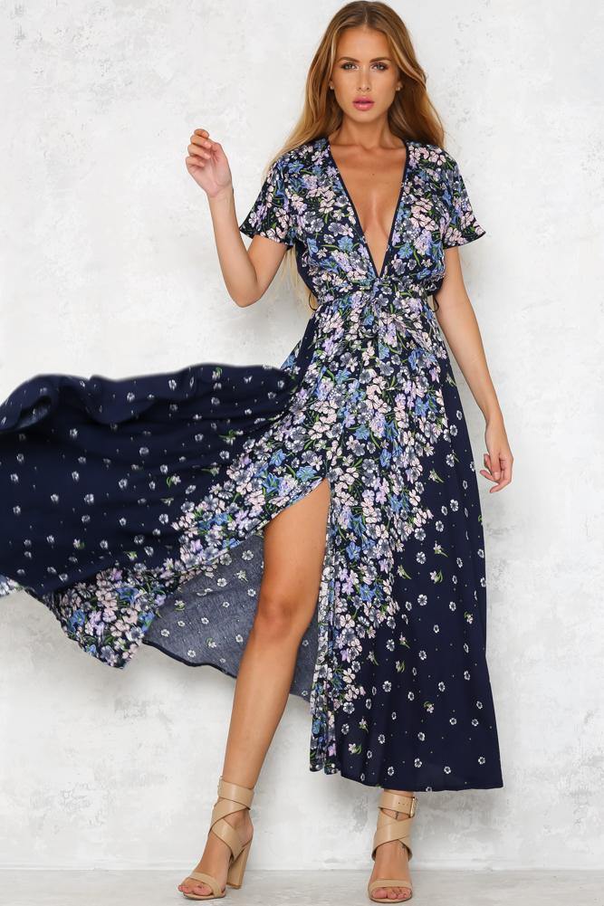 Happening Now Maxi Dress Navy