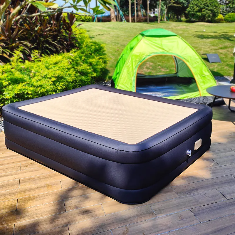 Double High PVC Material Air Mattress for Comfortable Sleeping Self Inflating Air Bed and Camping Cushion Mattress Pad