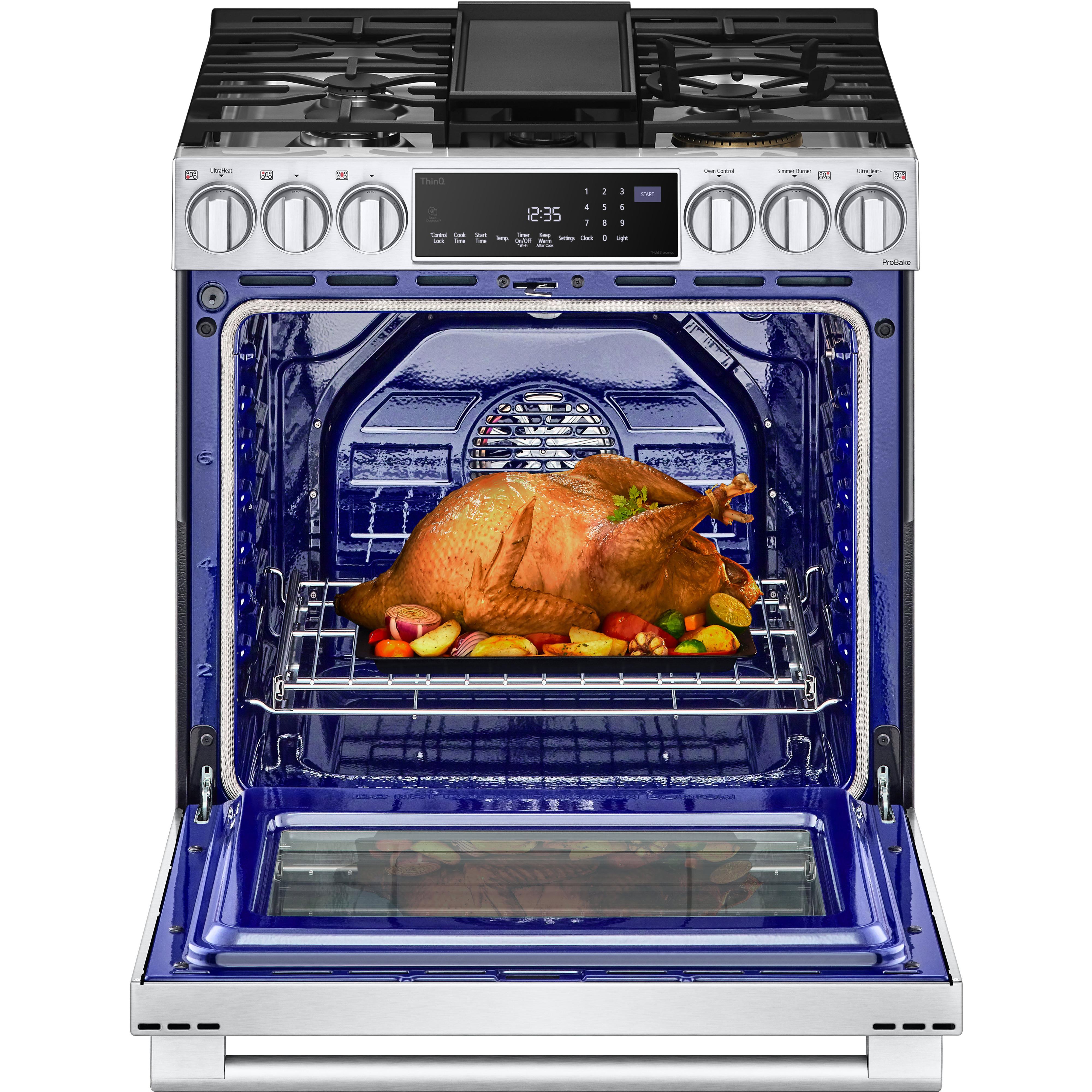 LG 30-inch Slide-in Gas Range with Convection Technology LSGS6338F