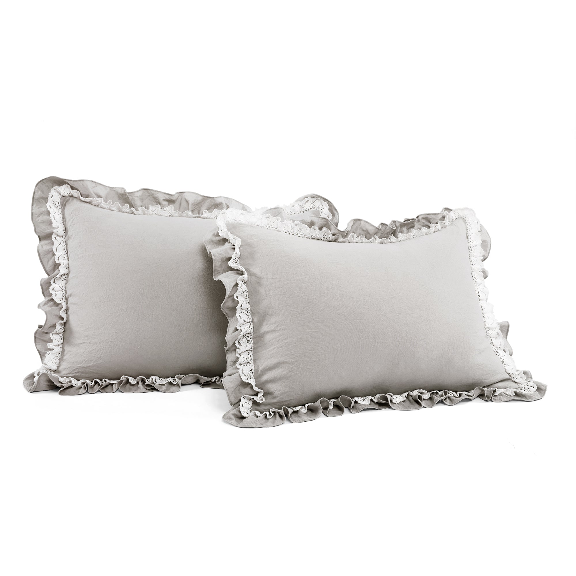 Ella Ruffle Lace 3 Piece Comforter Set