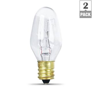 Feit Electric 10-Watt Soft White (2700K) C7 Candelabra E12 Base Dimmable Incandescent Appliance Light Bulb (2-Pack) BP10C712HDRP