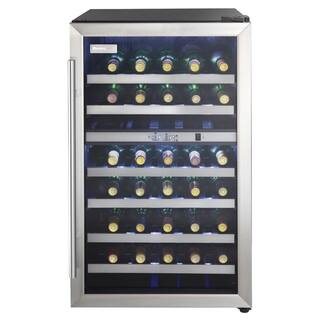 Danby Designer Dual-Zone 19.44 in. 38-Bottle Free-Standing Wine Cooler DWC114BLSDD