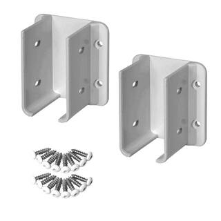 Veranda White Vinyl Fence Bracket Kit (2-Pack) 116058