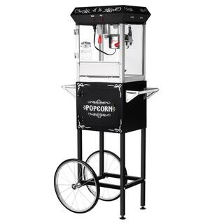 GREAT NORTHERN Foundation Popcorn Machine with Cart- Popper Makes 2 Gallons- 6-Ounce Kettle Old Maids Drawer Warming Tray  Scoop 661924EPN