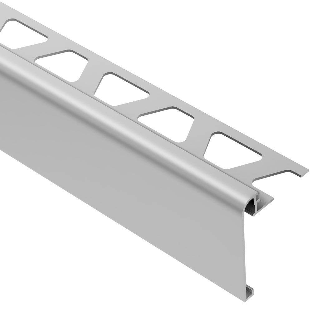 Schluter Systems Rondec-Step Satin Anodized Aluminum 12 in. x 8 ft. 2-12 in. Metal Tile Edging Trim RS125AE39