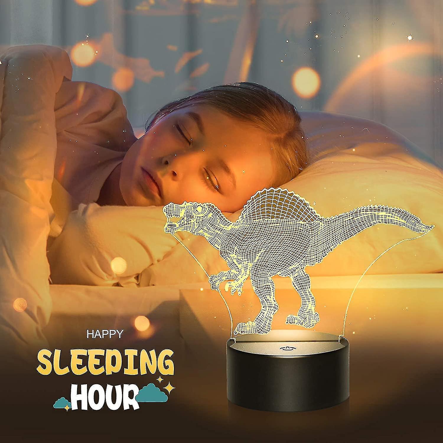 Night Light For Kids， 16 Colors 3d Spinosaurus Night Light