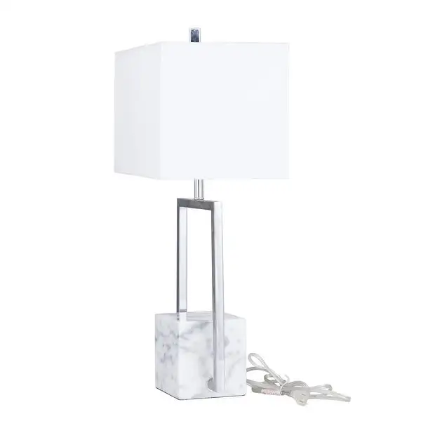 White Marble Modern Table Lamp