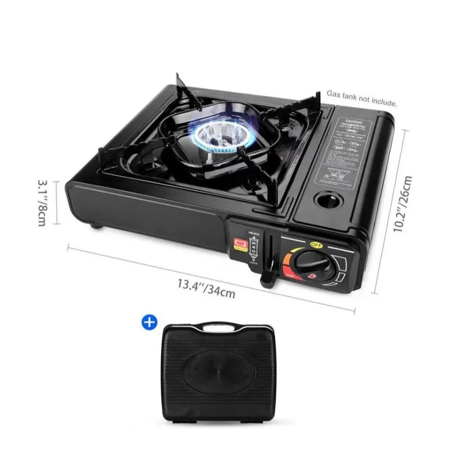 Outdoor Gas Cooktops Camping Kitchen New Portable Camping Gas Cooker Single Burner Stove Butane BBQ Carry Bag Outdoor