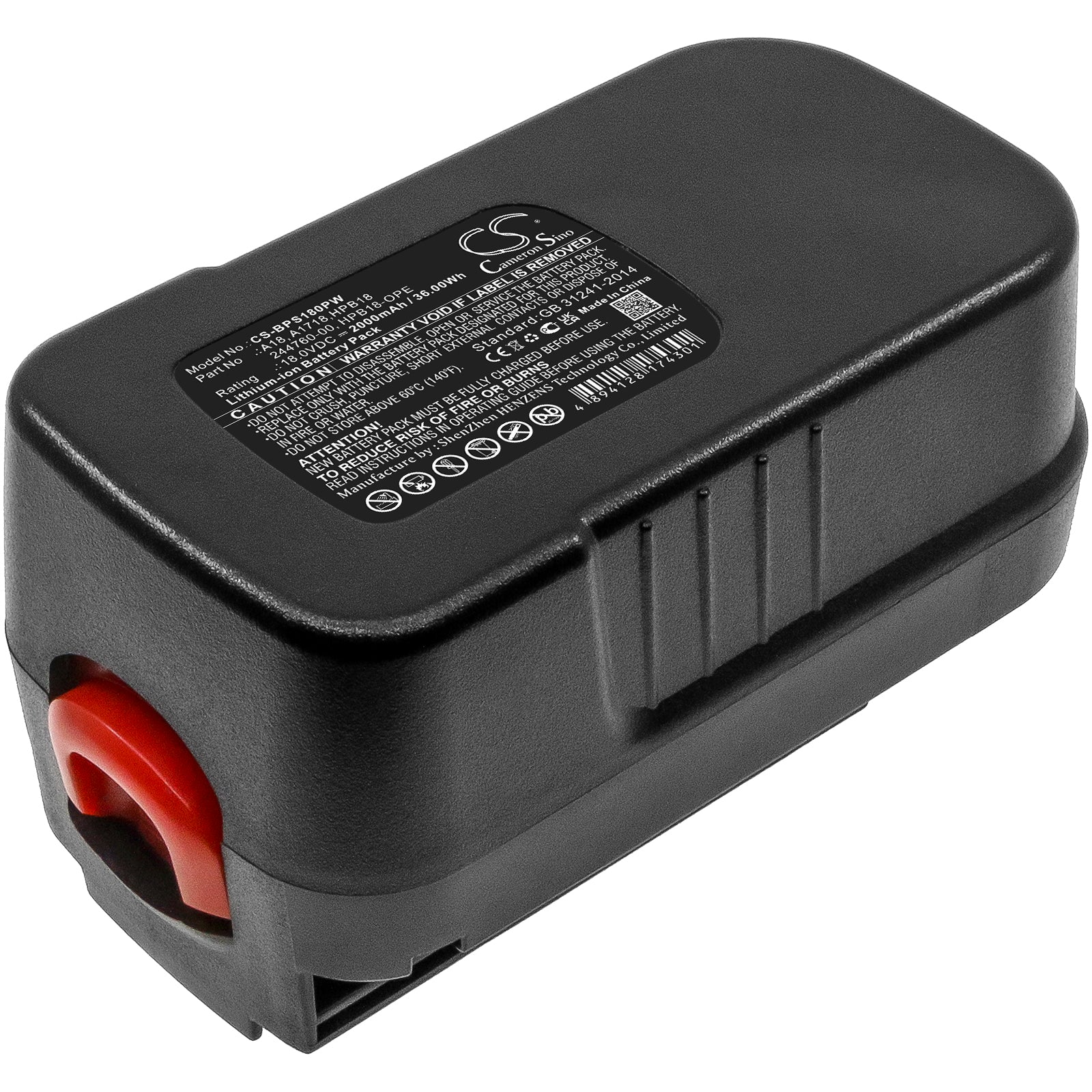 Black amp Decker BD18PSK BDGL1800 BDGL18K2 BPT318 BPT318XE CCS818 CCS8182 CD182K2 CD18SFRK CD18SK2 CDC180AK CDC180AS Power Tool Replacement Battery BatteryClerkcom Power Tool