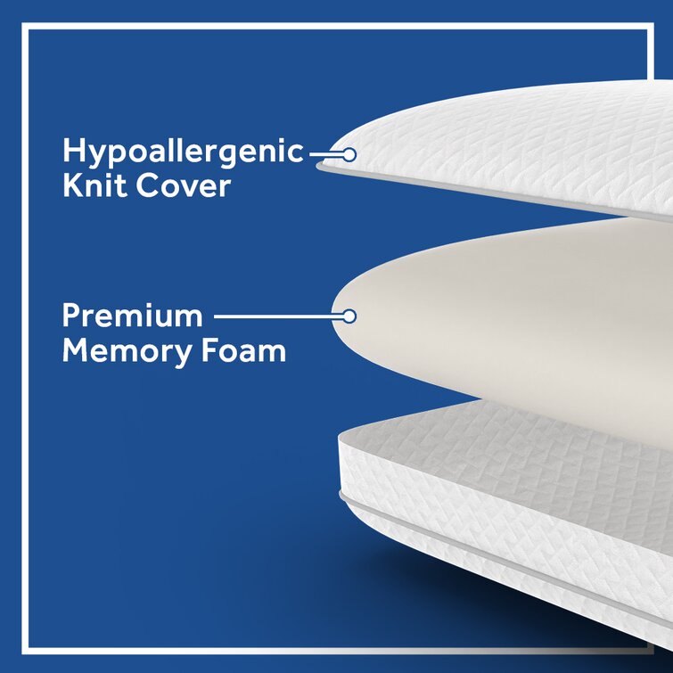 Sealy Essentials Classic Memory Foam Pillows, 2 Pack