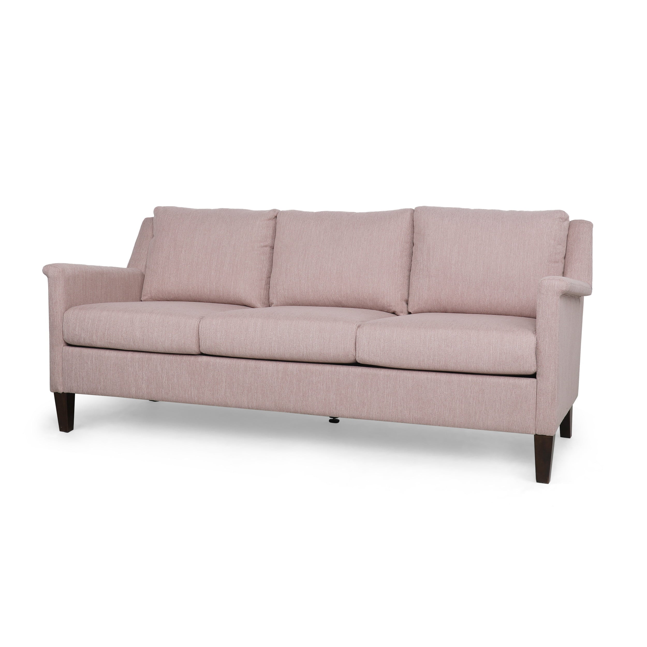 Noble House Ember Interiors Sofa, Espresso and Light Blush