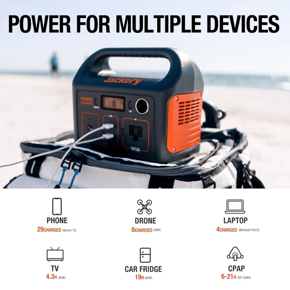 Jackery Explorer 290 Portable Power Station - For Outdoors, Camping, Travel, Home Use