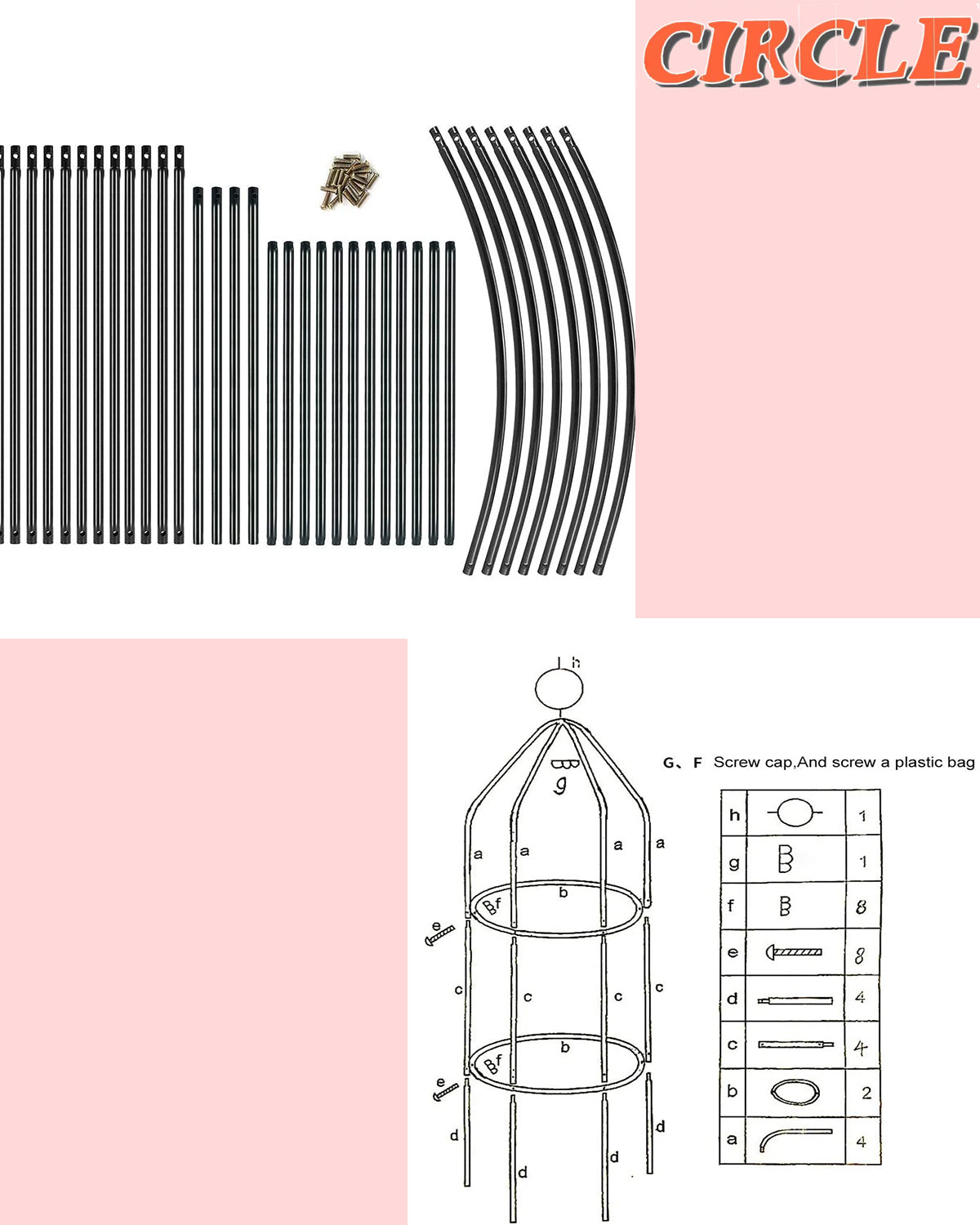 Garden Arch Trellis for Climbing Plants Rose Thicken Metal Wedding Arches Arbor Ceremony Party Outdoor