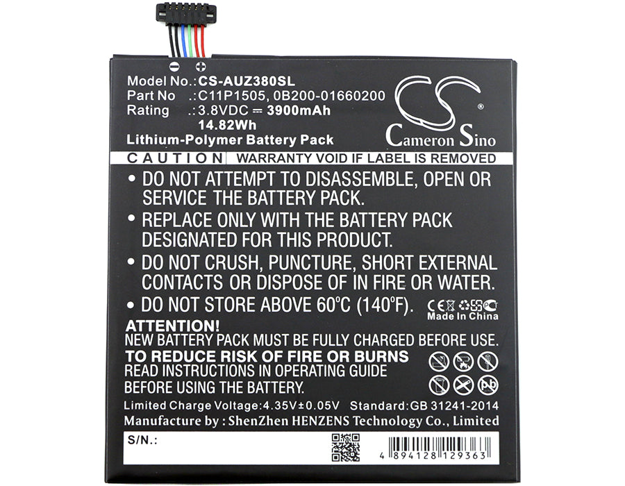 Asus P022 P024 ZenPad 80 Z380C ZenPad 80 Z380CX Replacement Battery BatteryClerkcom Tablet