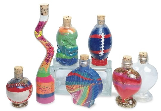 S S Worldwide Shell Sand Art Bottles