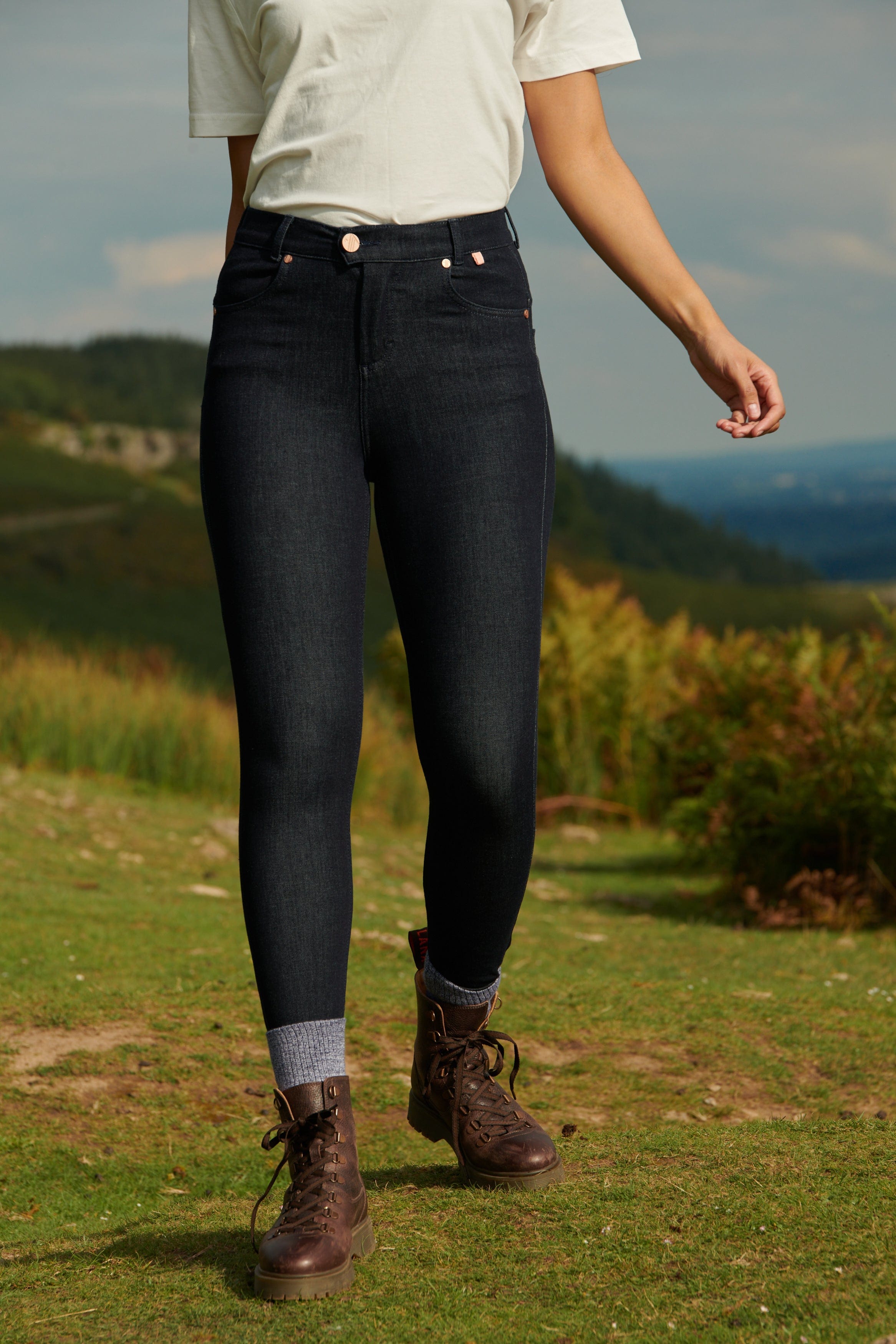 The Skinny Outdoor Jeans - Dark Blue Denim