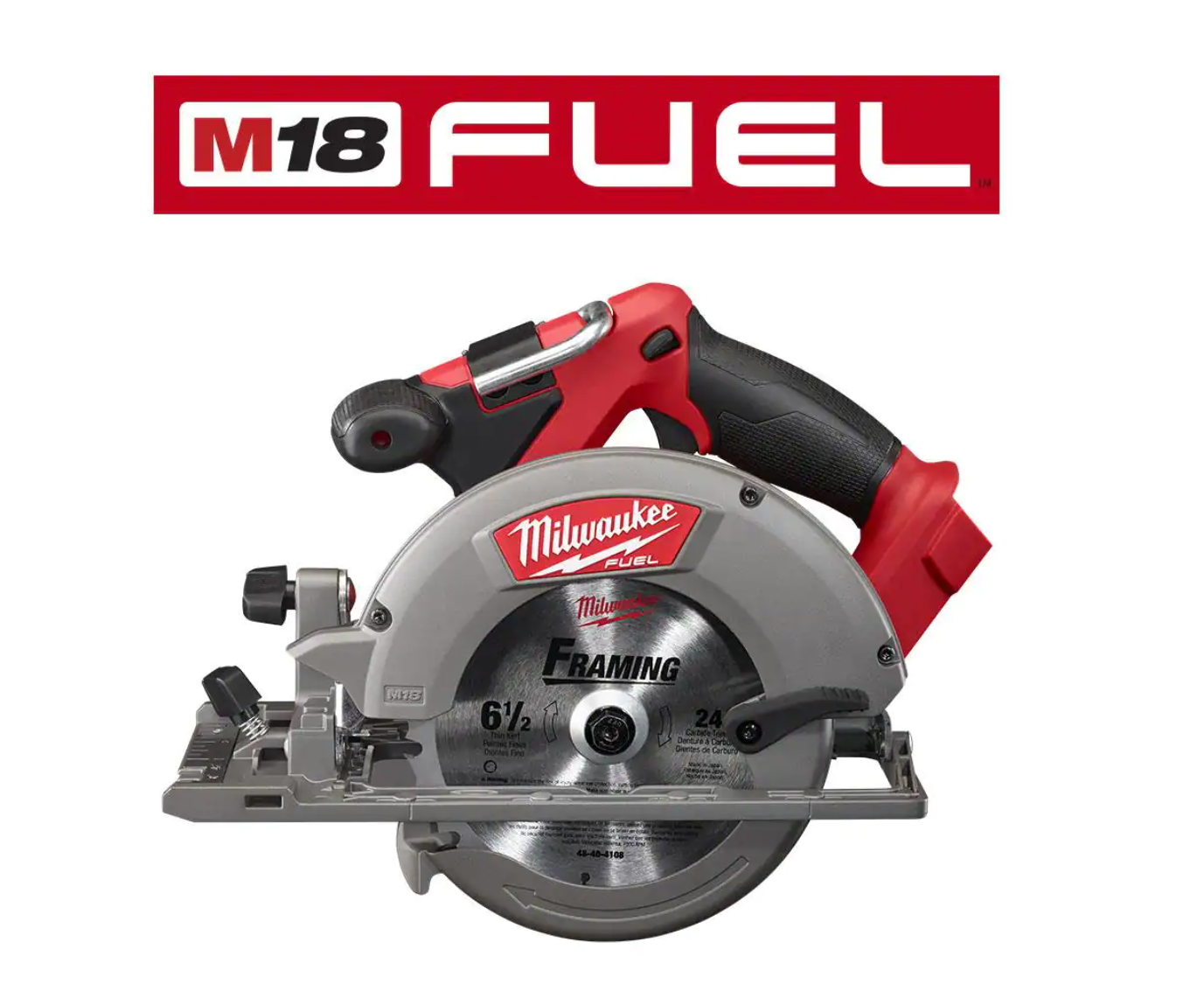 Milwaukee 2730-20-48-11-1850 M18 FUEL 18-Volt Lithium-Ion Brushless Cordless 6-1/2 in. Circular Saw W/ M18 5.0 Ah Battery