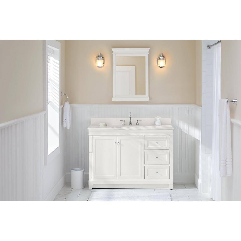 Home Decorators Collection Naples 48 in. W Bath Vanity Cabinet Only in White NAWA4821D