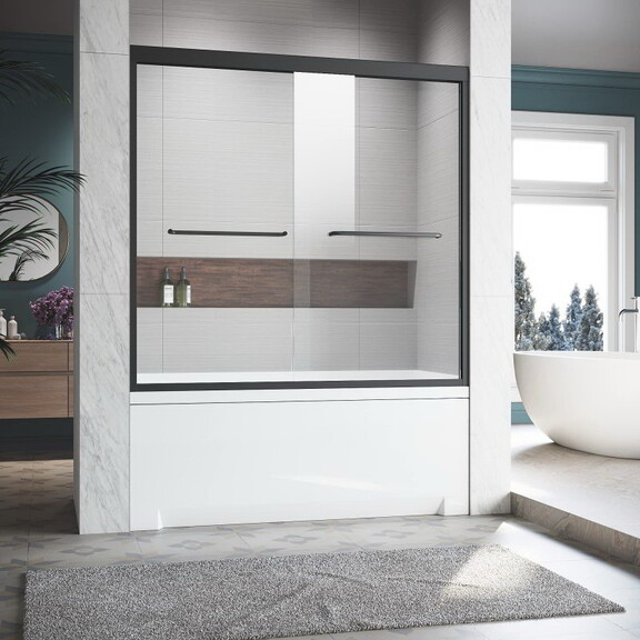 Double Sliding Shower Glass Door 56 60 in. x 72 in...