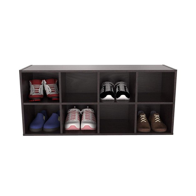 Closetmaid 5081 Stylish Closet Shoe Organizing Storage Station For Up To 16 Pairs Of Shoes In Espresso With Hardware