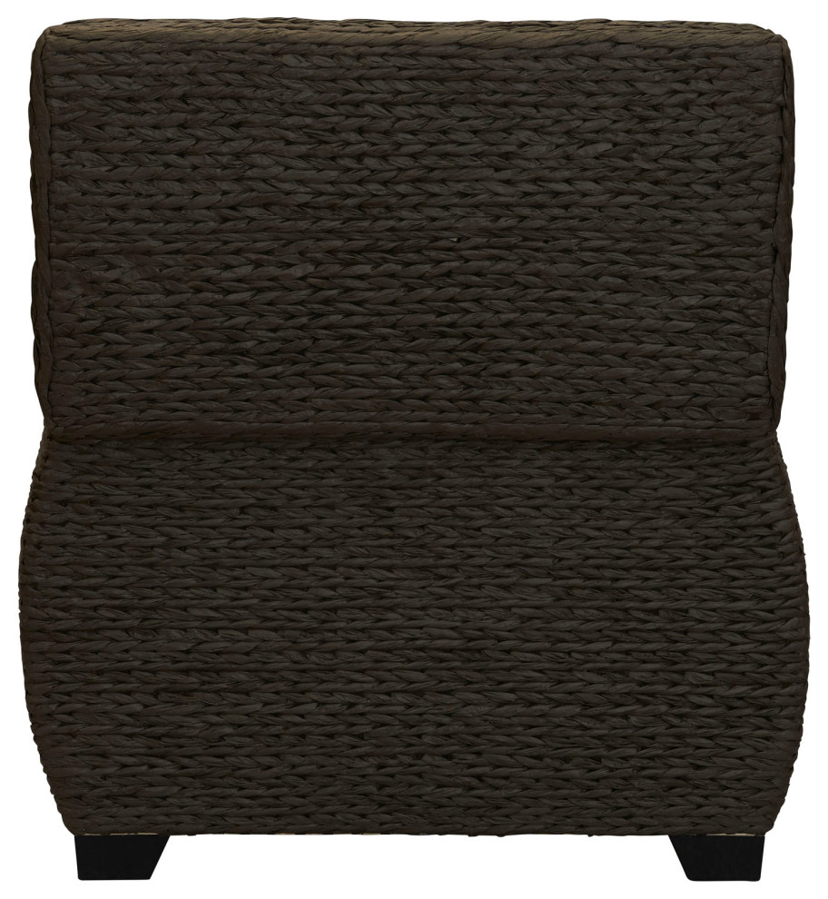 Large Curved Woven Storage Chest  Liner  Paper Rope   Beach Style   Accent Chests And Cabinets   by Household Essentials  Houzz