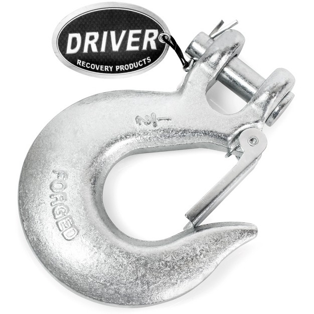 Driver Recovery 1 2 Inch Clevis Slip Hook With Safety Latch Heavy Duty Grade 70 Forged Steel Towing Winch Hook