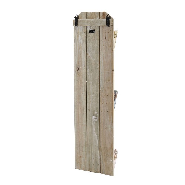 X 10 quot Wooden Rectangle Triple Wall Planter Nearly Natural