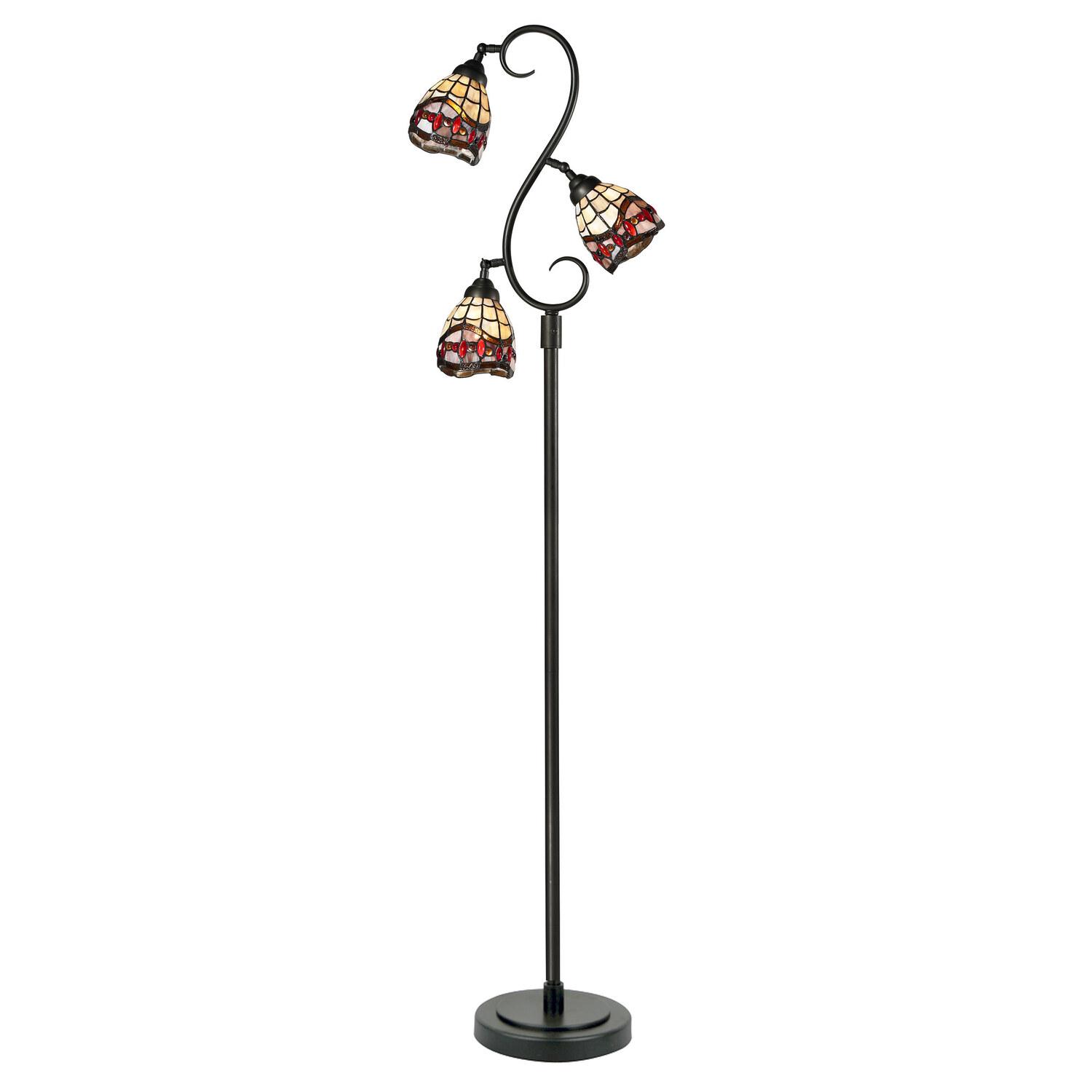 Fall River 3-Light Metal Floor Lamp in  Bronze Finish