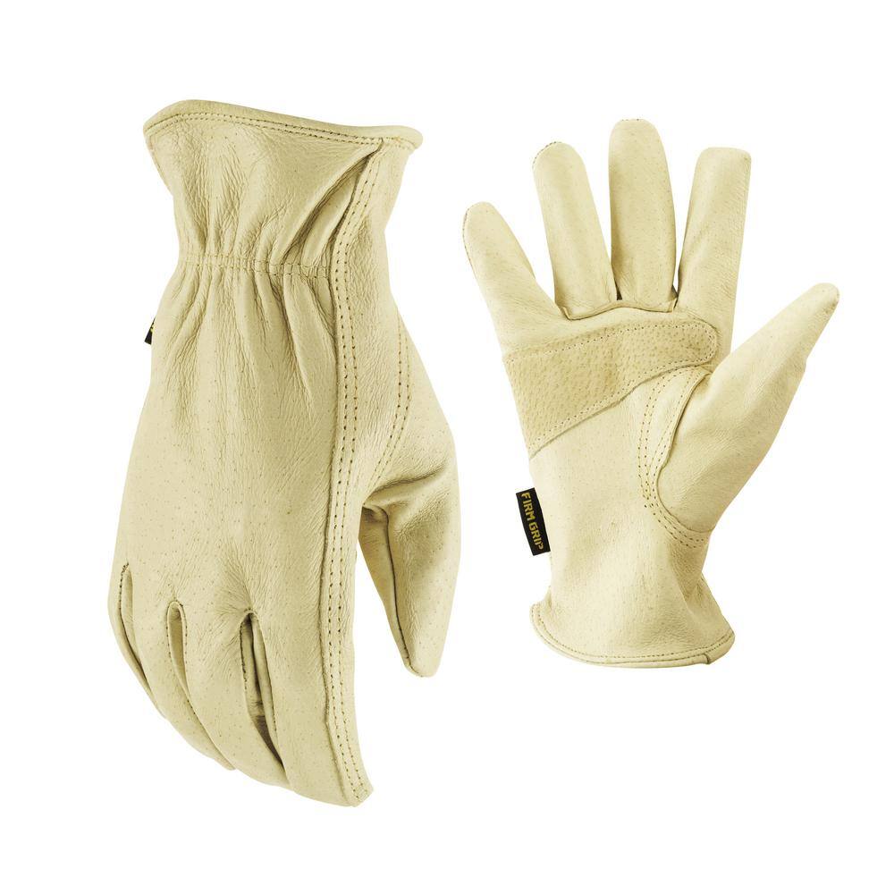 FIRM GRIP Large Grain Pigskin Leather Work Gloves 5123-06