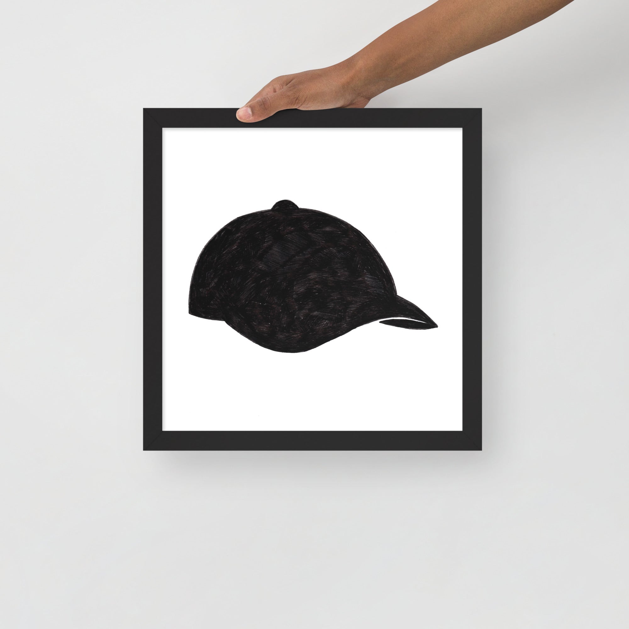 Ink Drawing Framed Print, Cap