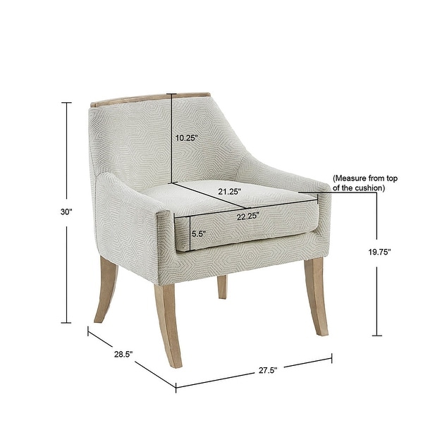 Madison Park Milana Ivory Accent Chair