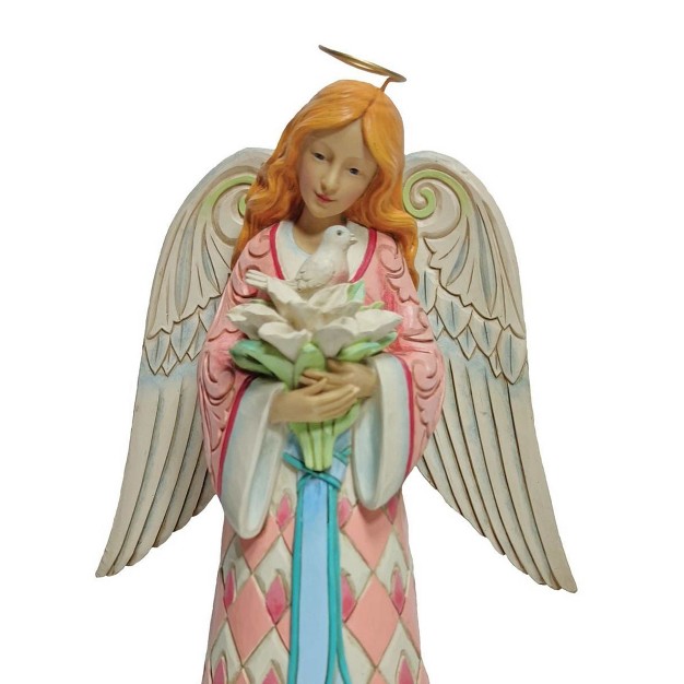 Jim Shore Easter Faith One Figurine 9 75 Inches Lillies Dove Blessing 6010279 Resin Pink