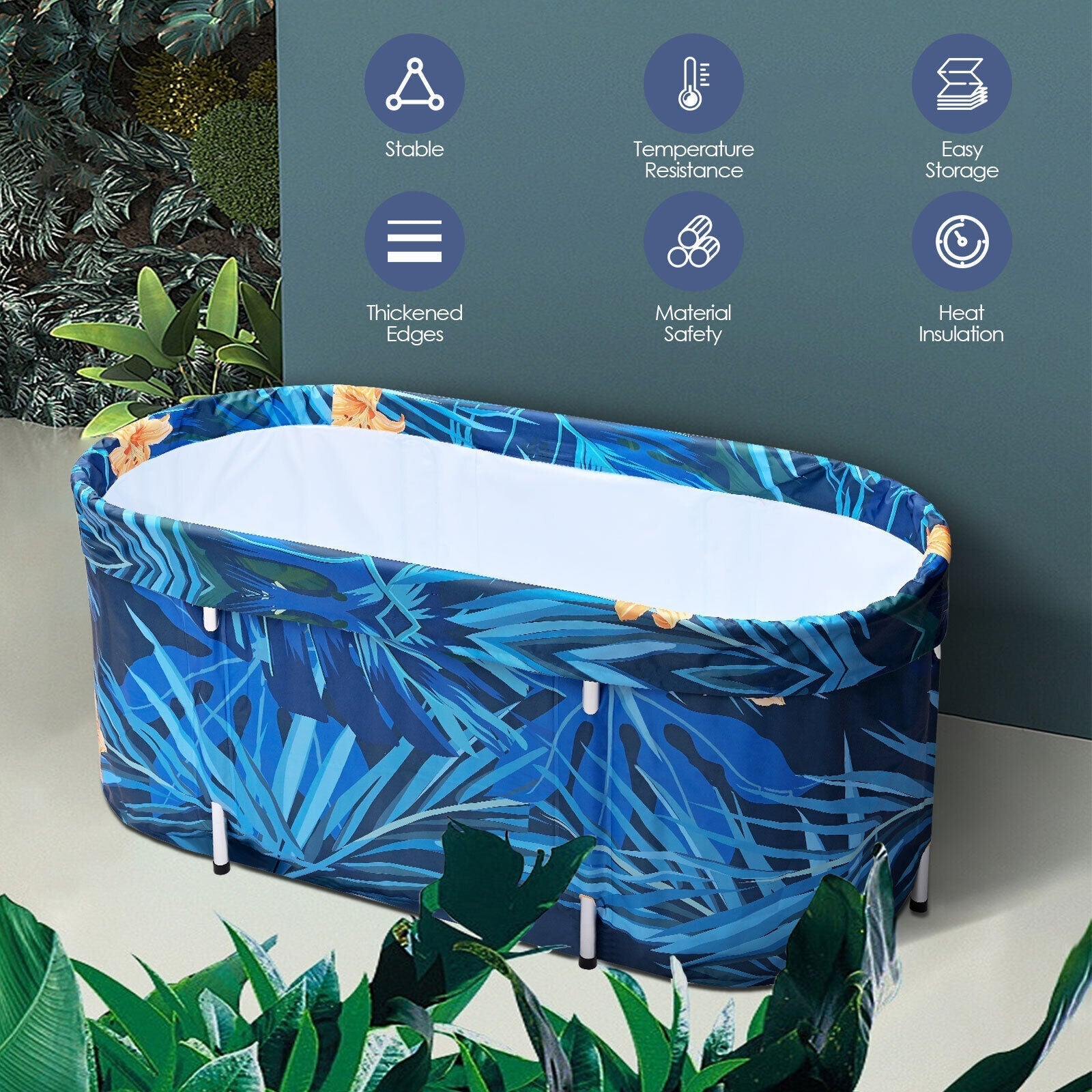 De-Stress 2023 Large Portable Folding Soaking Bathtub For Adults