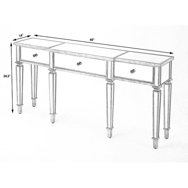 Hayworth Mirrored Console Table