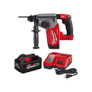 MW M18 FUEL 18-Volt Lithium-Ion Brushless Cordless 1 in. SDS-Plus Rotary Hammer with 8.0 Ah Starter Kit 2912-20-48-59-1880